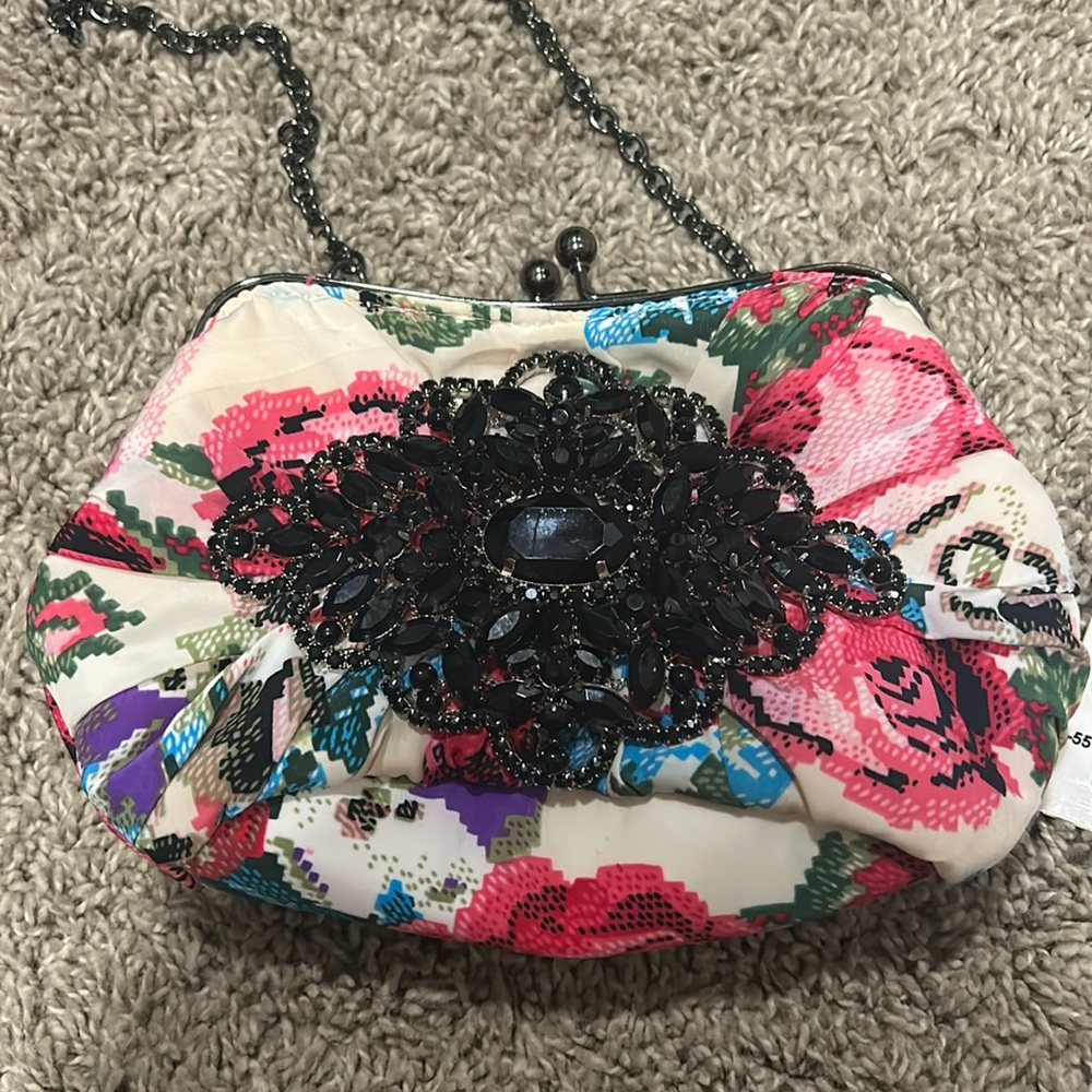 Mary Frances floral clutch